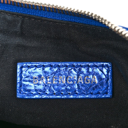 Balenciaga Metallic Arena Agneau Le Cagole Shoulder Bag XS Blue 6 of 8