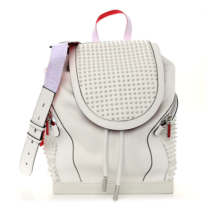 Christian Louboutin Calfskin Spiked Explorafunk Backpack White 3 of 11