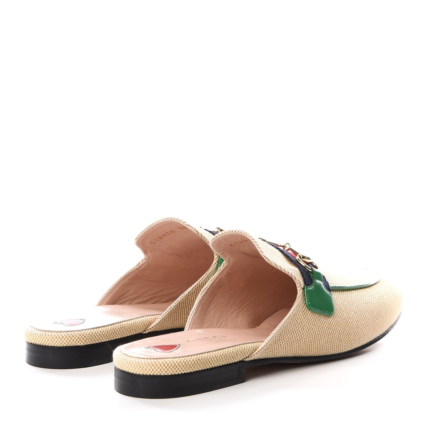 Canvas Vintage Charlotte Web Womens Princetown Slippers 38.5 Sand New Shamarock