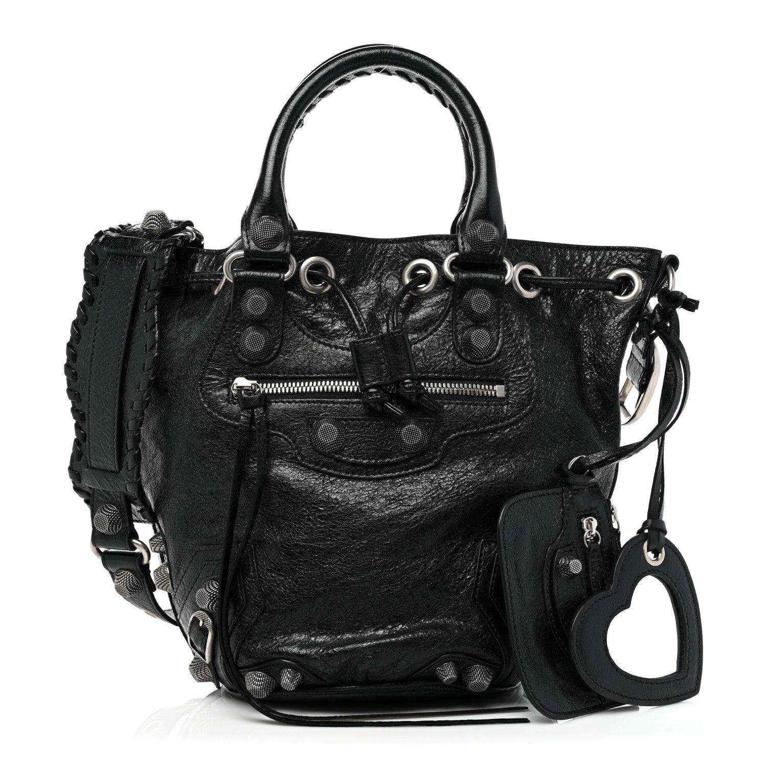 Balenciaga Agneau Arena Small Le Cagole Bucket Bag Black 1 of 7