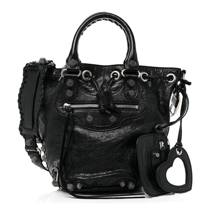 Balenciaga Agneau Arena Small Le Cagole Bucket Bag Black 1 of 7
