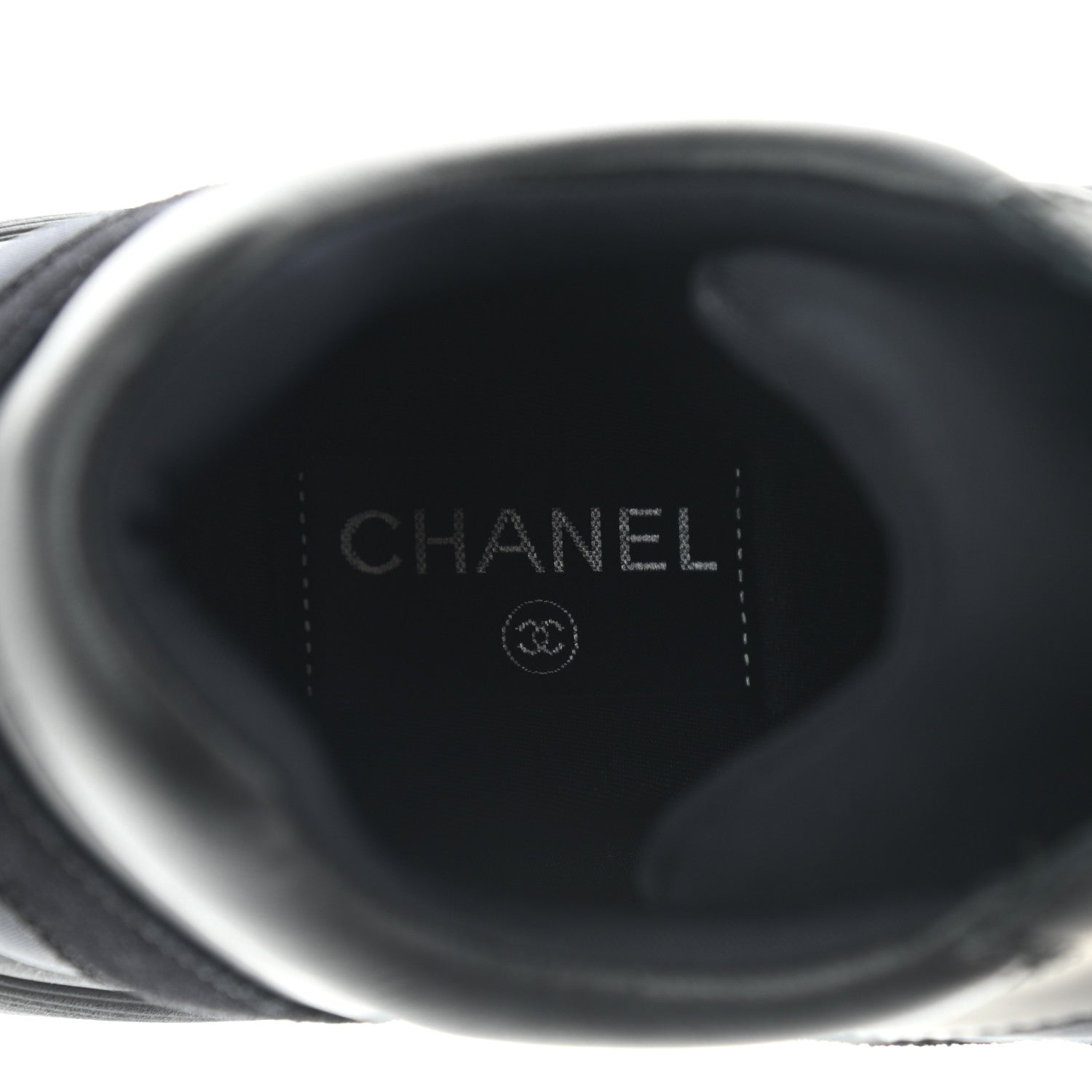 Chanel Toile Suede Calfskin CC Sneakers 38 Black 7 of 9