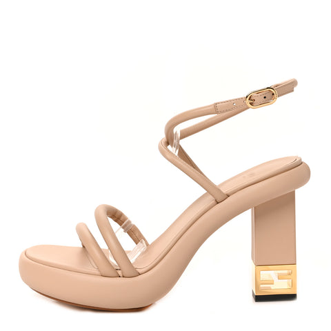 Nappa Baguette Ankle Strap 30/110mm Platform Sandals 37 Buff