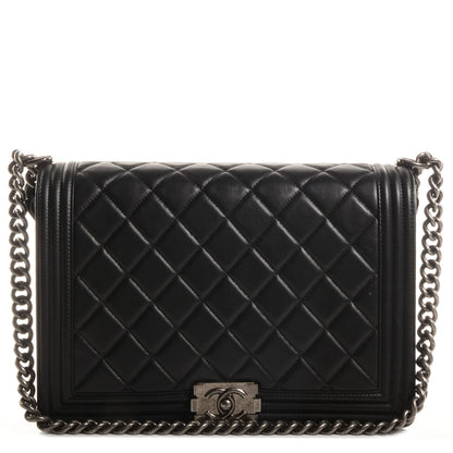 Chanel Calfskin Quilted Large Boy Flap Black 1 of 9