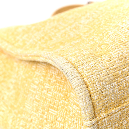 Chanel Canvas Large Deauville Tote Light Yellow 8 of 14