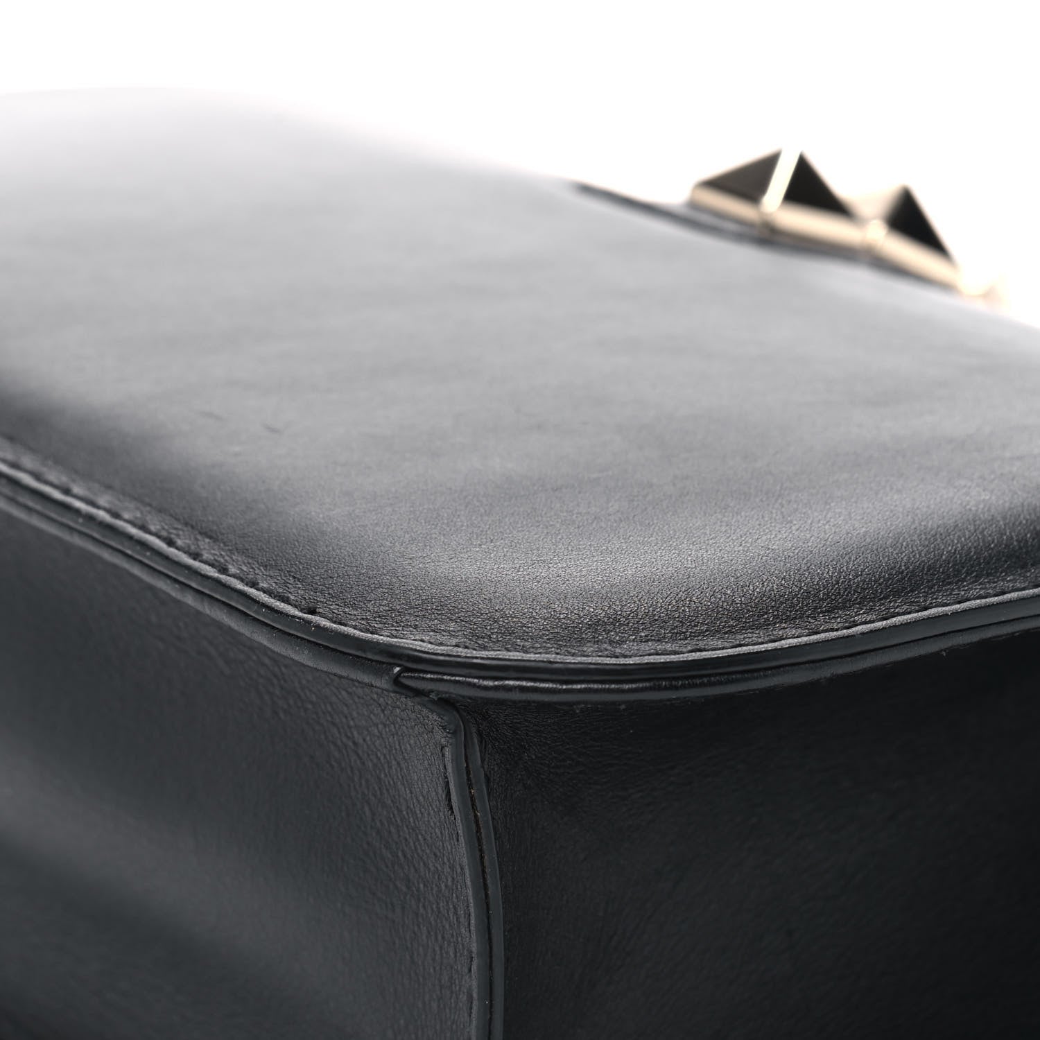 Valentino Garavani Vitello Medium Glam Lock Rockstud Flap Black 10 of 11