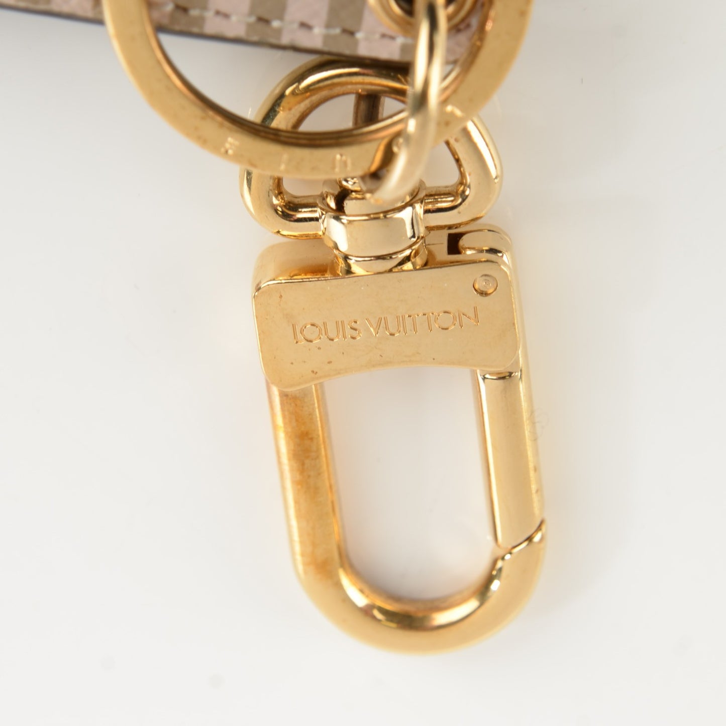 Damier Ebene Illustre Trunk Key Holder Beige