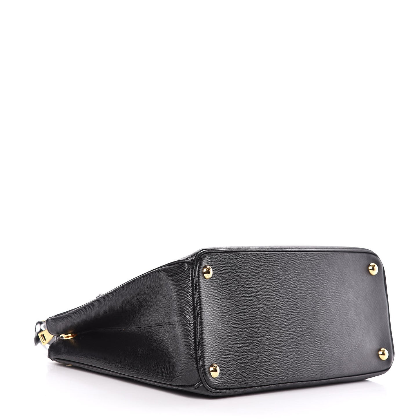 Saffiano Medium Galleria Double Zip Tote Black