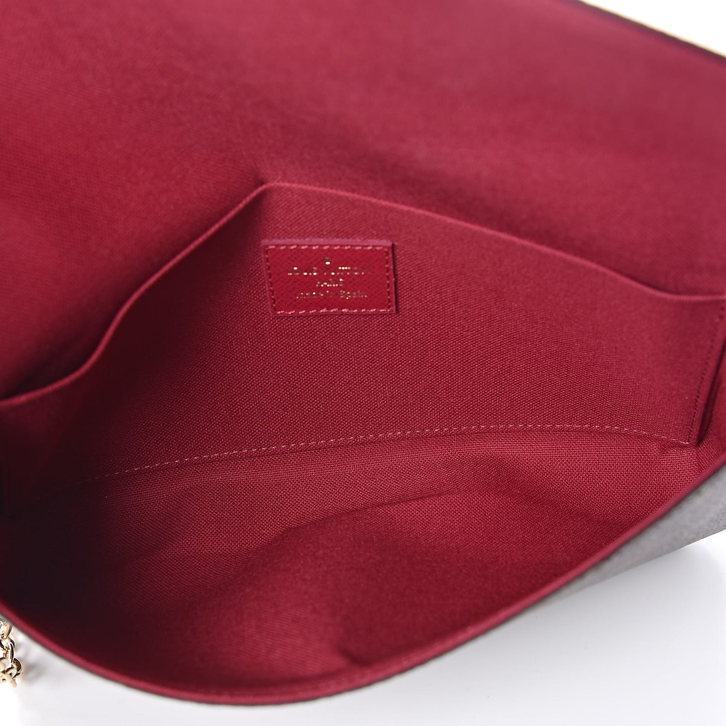 Monogram Pochette Felicie Chain Wallet Fuchsia