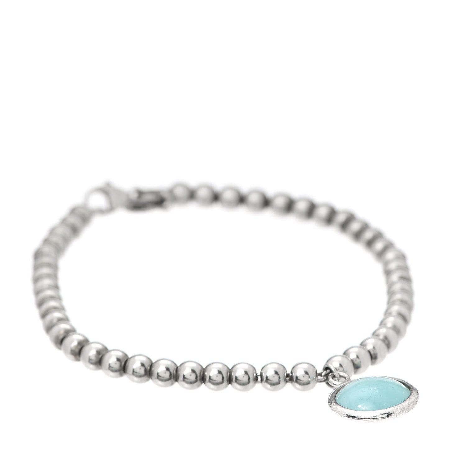 Sterling Silver Turquoise Paloma Picasso Beaded Dot Charm Bracelet