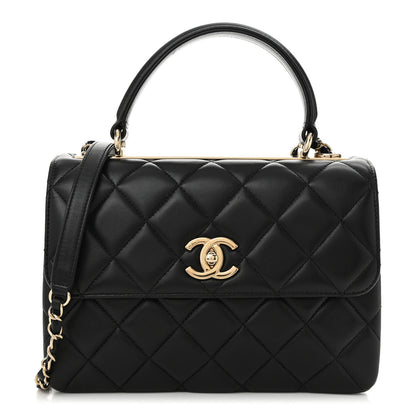 Chanel Lambskin Quilted Small Trendy CC Dual Handle Flap Bag Black 1 of 10