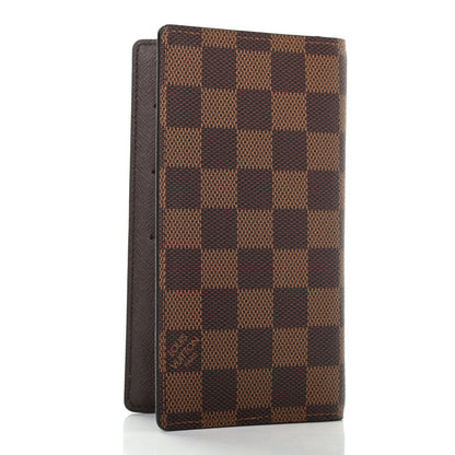 Louis Vuitton Damier Ebene Checkbook Cover Wallet 2 of 6