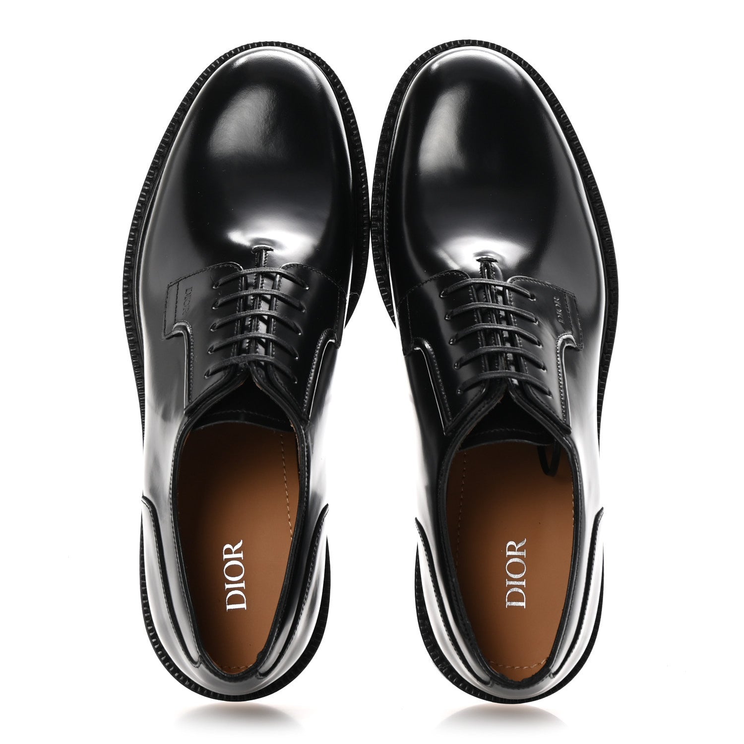 Christian Dior Calfskin Mens Derby Shoes 42 Black 2 of 9
