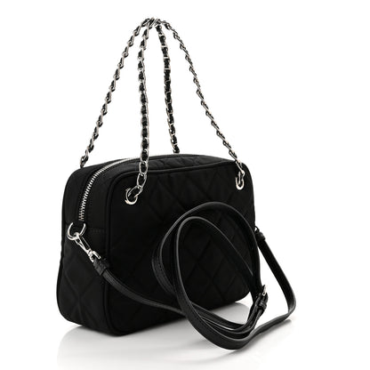 Prada Nylon Tessuto Impuntu Quilted Bandoliera Crossbody Bag Black 2 of 9