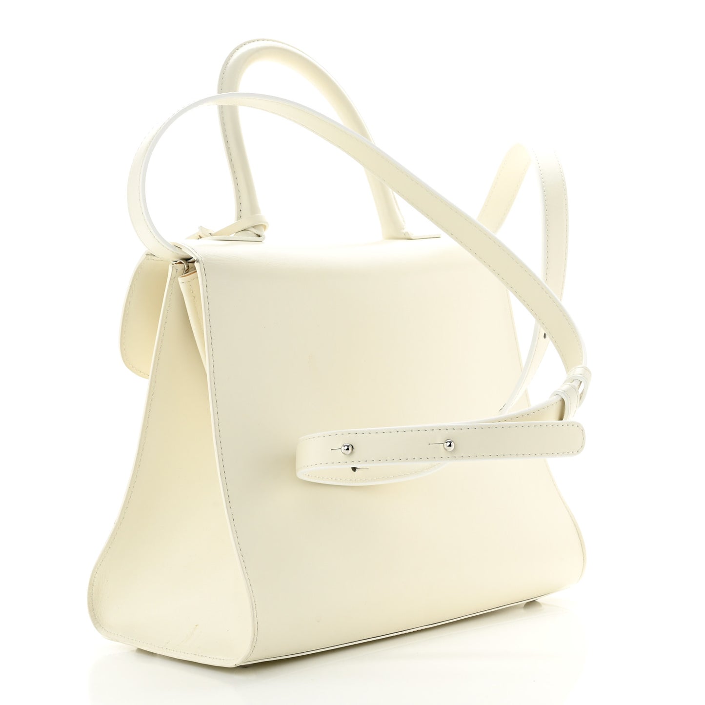 Box Calfskin MM Brillant Satchel Ivory
