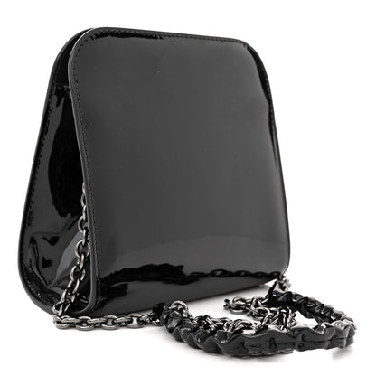 Tom Ford Patent Cosmo T Lock Chain Bag Black 3 of 10