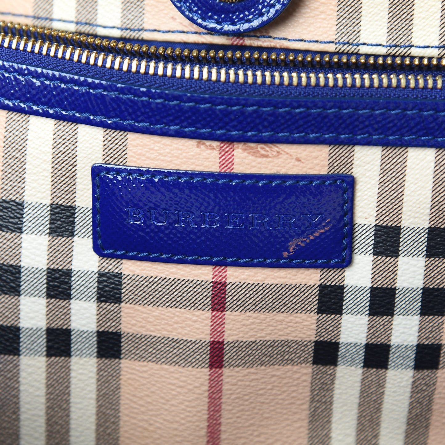 Haymarket Check Small Canterbury Tote Brilliant Blue