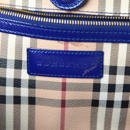 Burberry Haymarket Check Small Canterbury Tote Brilliant Blue 6 of 13