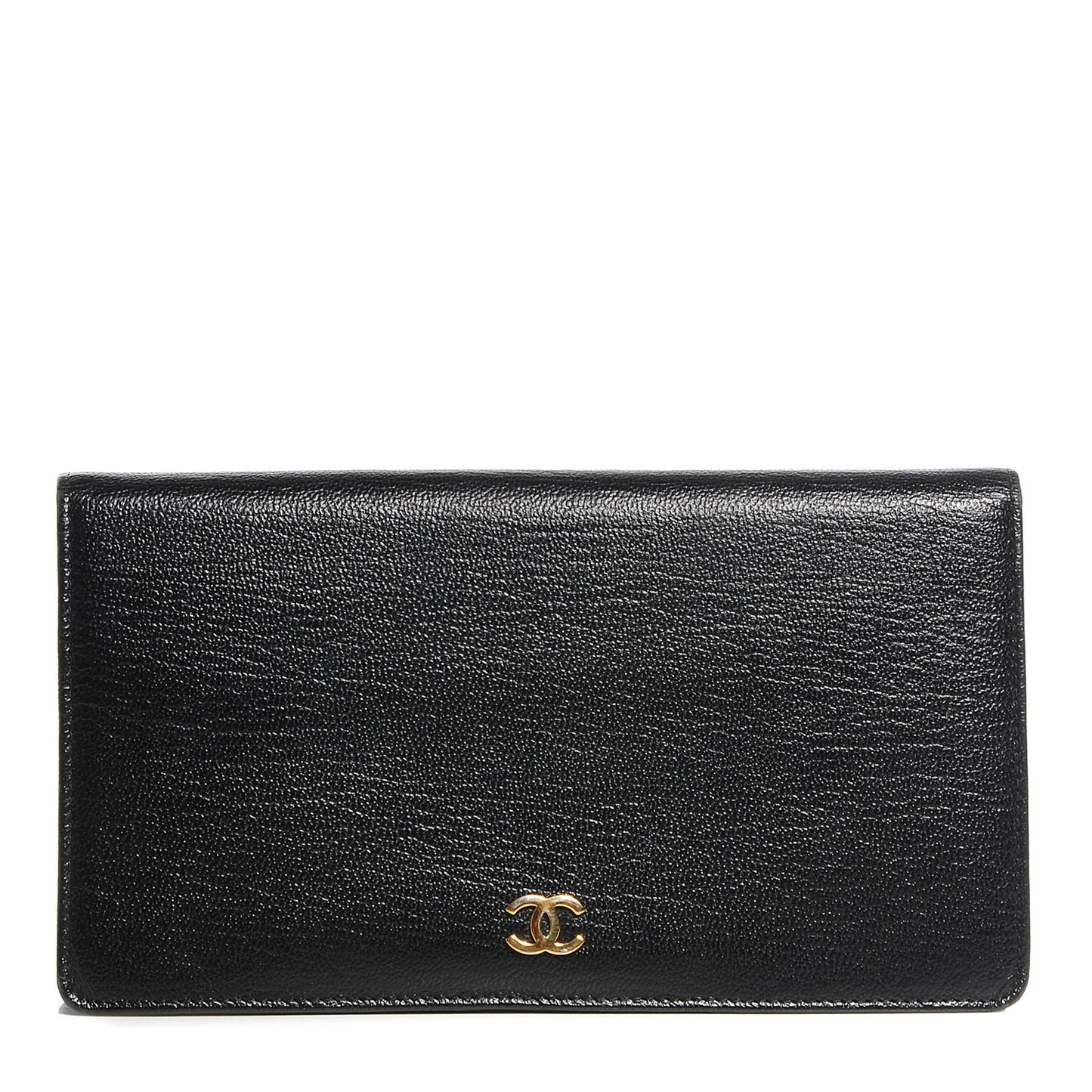 Goatskin CC Yen Wallet Black