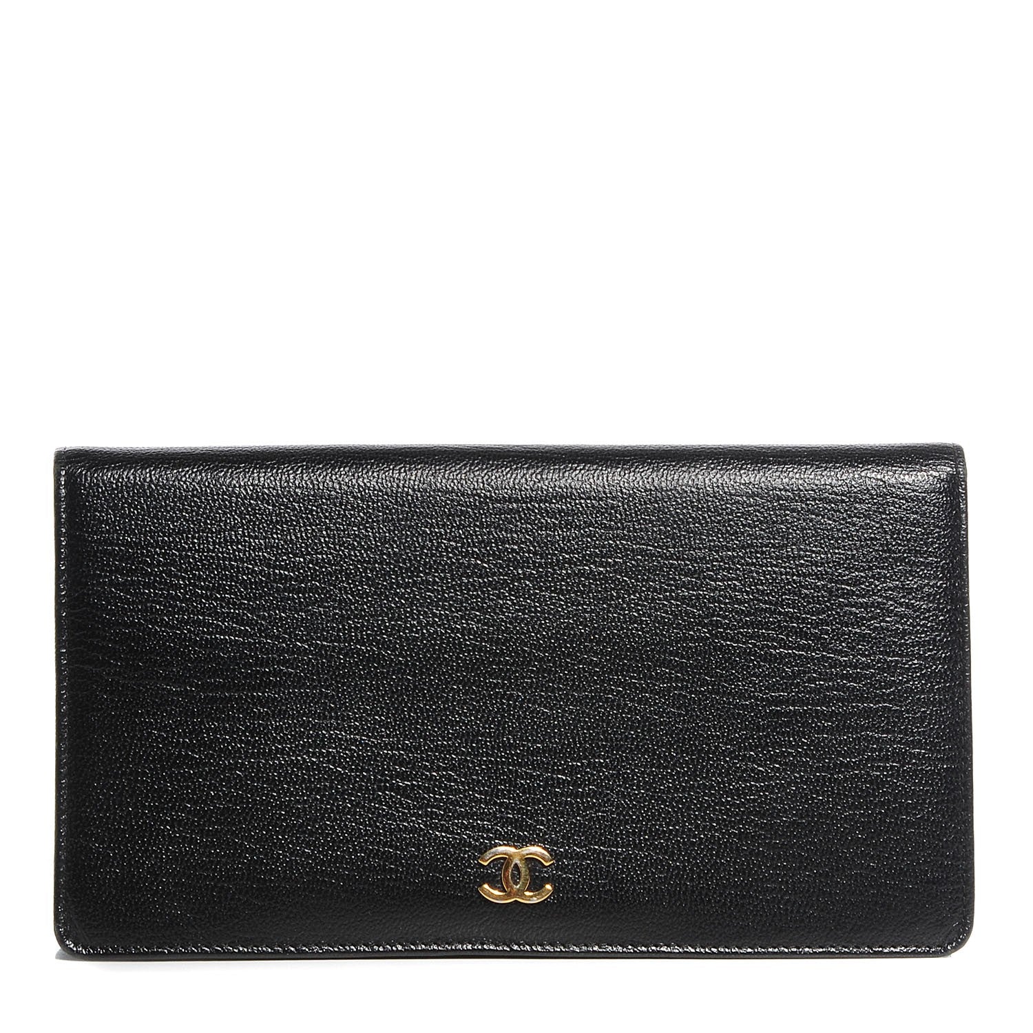 Chanel Goatskin CC Yen Wallet Black 1 of 9