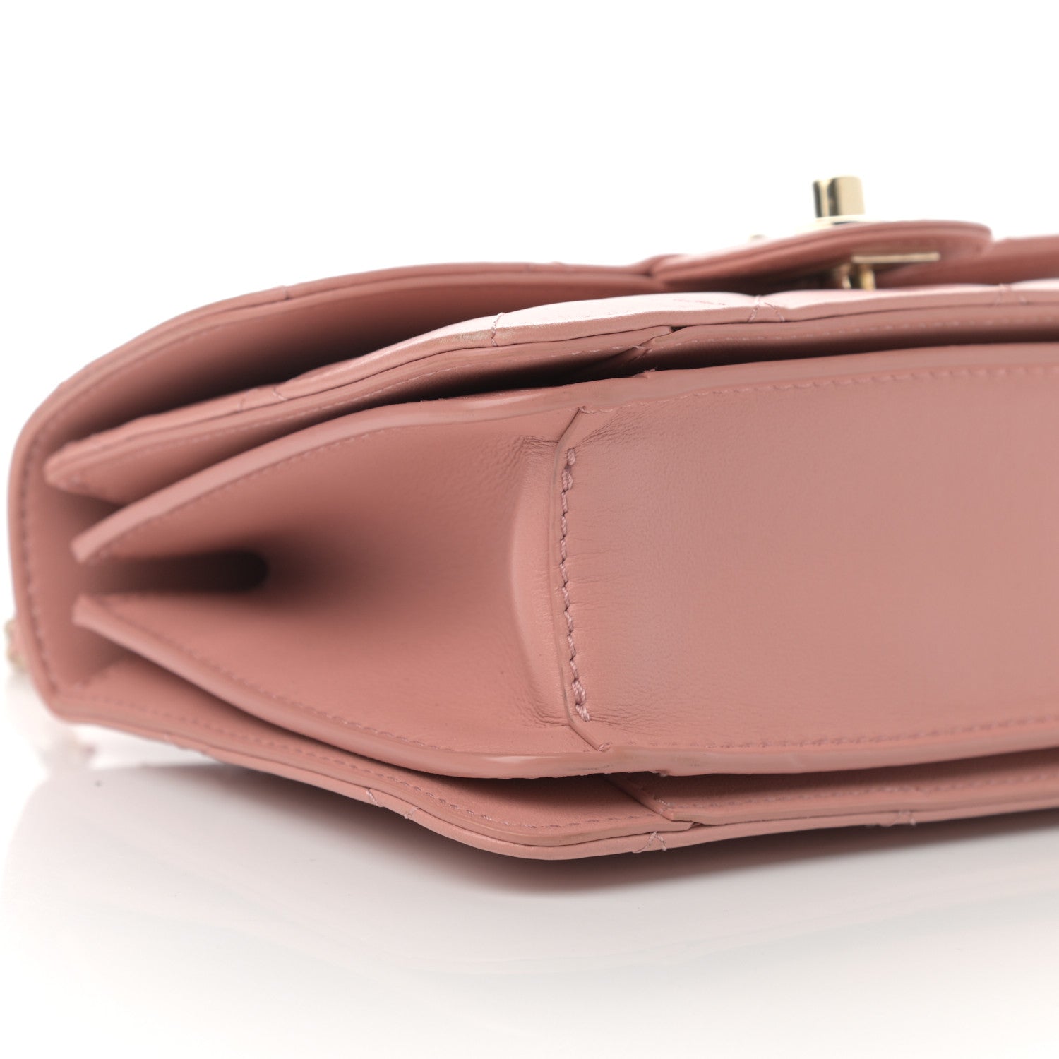 Chanel Calfskin Quilted Small Top Handle Flap Pink 9 of 14