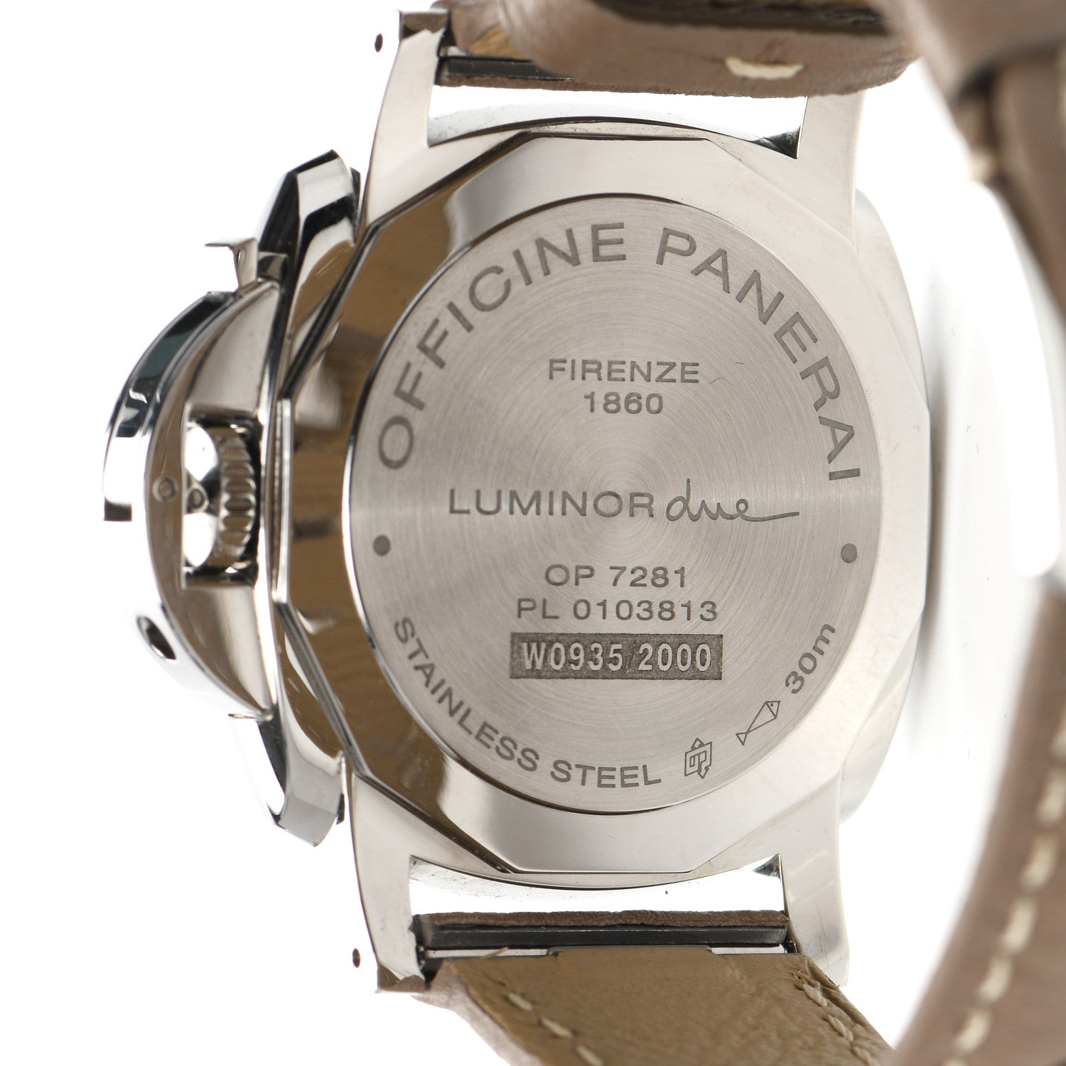 Panerai Stainless Steel Calfskin 38mm Luminor Piccolo Due Automatic Watch PAM01043 4 of 5