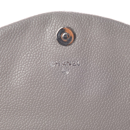 Chanel Caviar Half Moon Wallet On Chain WOC Light Grey 6 of 11