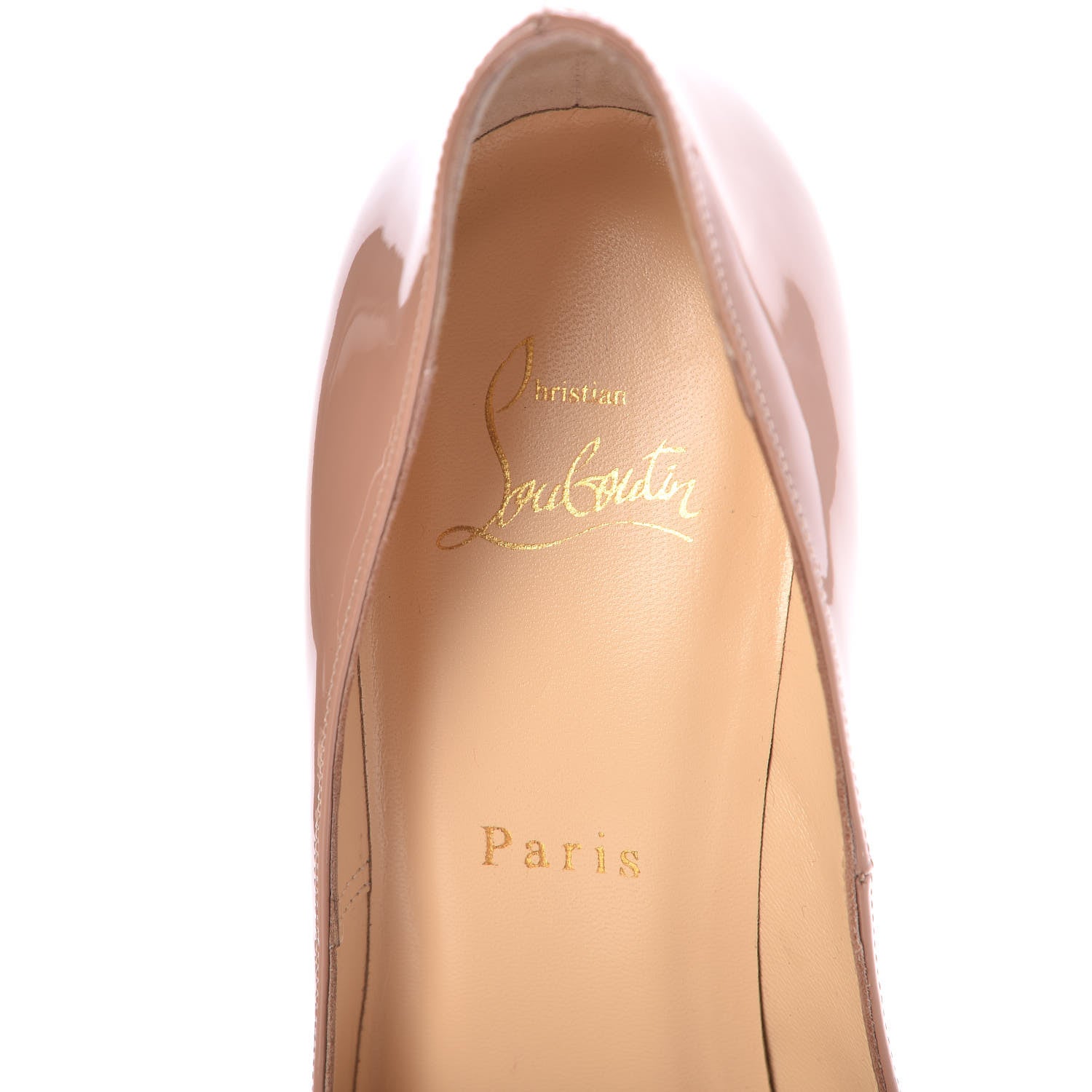 Christian Louboutin Patent New Very Prive 120 Pumps 38 Nude 7 of 8