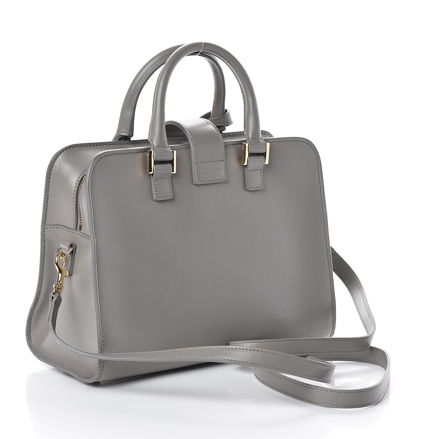 Saint Laurent Calfskin Small Monogram Cabas Fog 2 of 7