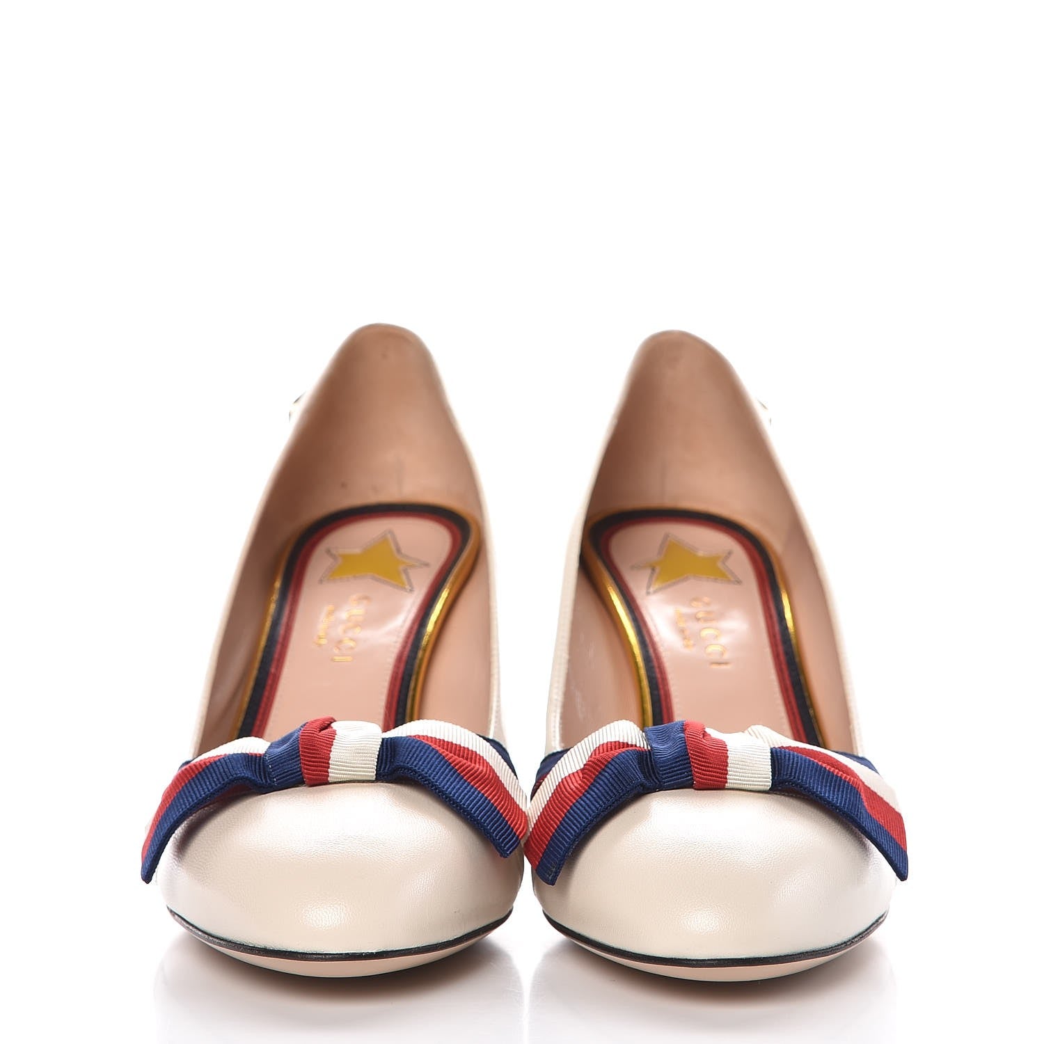 Gucci Malaga Kid Web Bow Pumps 38.5 Mystic White 2 of 10