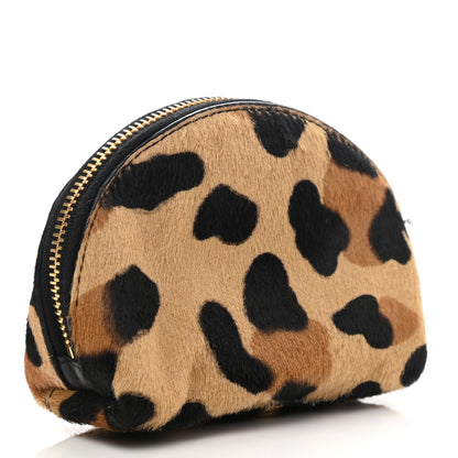 Prada Calf Hair Leopard Print Coin Purse Miele 3 of 7
