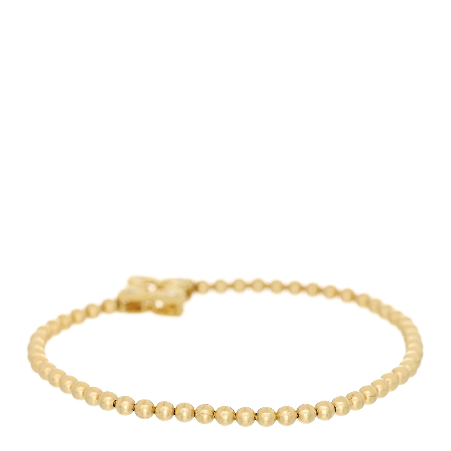 Roberto Coin 18K Yellow Gold Diamond Petite Venetian Small Station Stretch Bracelet 2 of 4