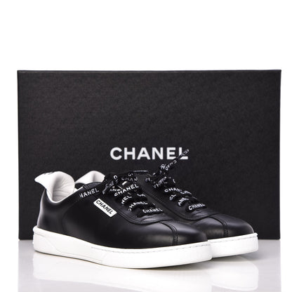 Chanel Calfskin CC Sneakers 36.5 Black 8 of 8