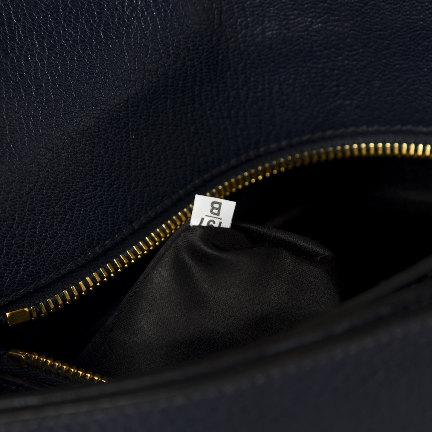 Goatskin Madras Shoulder Bag Navy