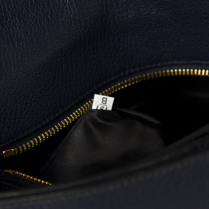 Miu Miu Goatskin Madras Shoulder Bag Navy 12 of 13