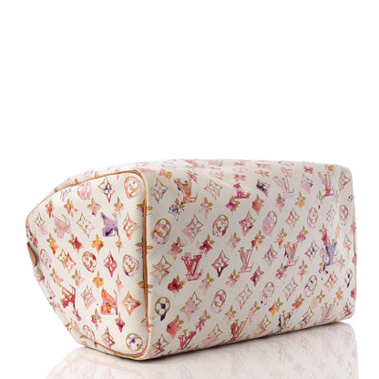 Louis Vuitton Watercolor Aquarelle Speedy 35 White 3 of 13