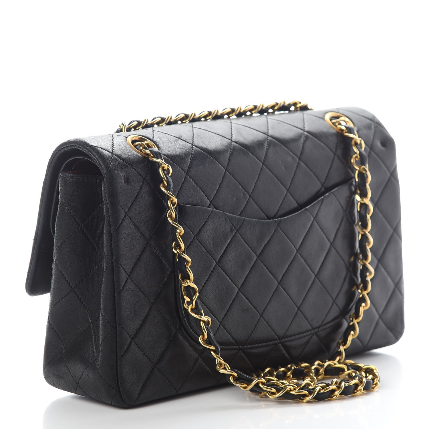 Chanel Lambskin Quilted Medium Double Flap Black 3 of 10