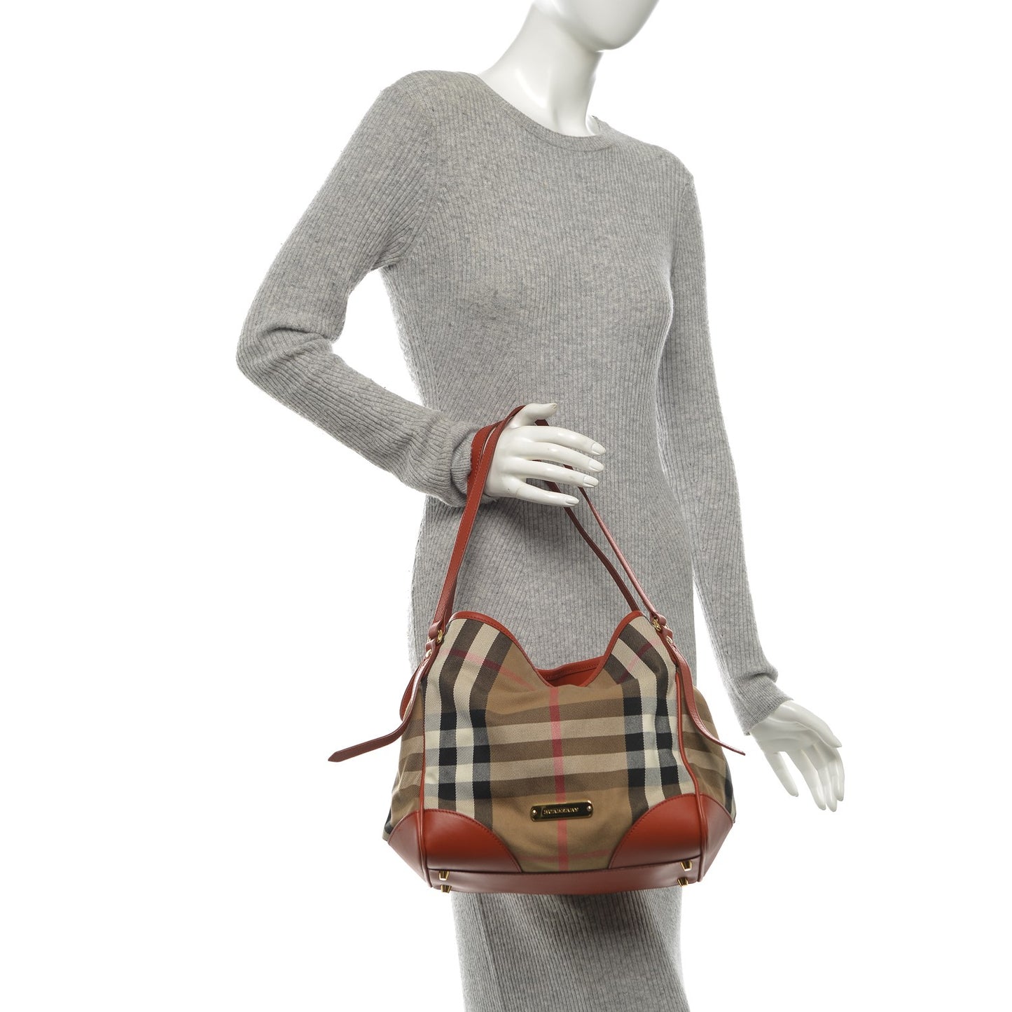 House Check Small Canterbury Tote Bright Russet