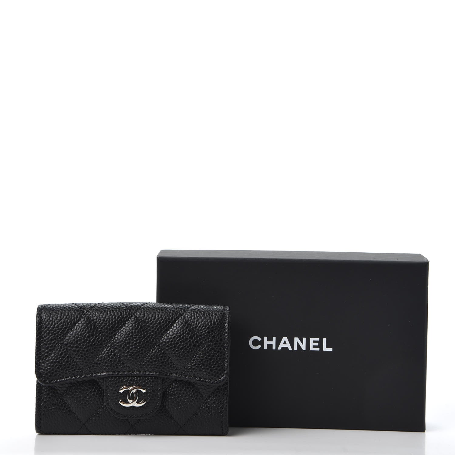 Chanel Caviar Quilted Flap Card Holder Black 10 of 10