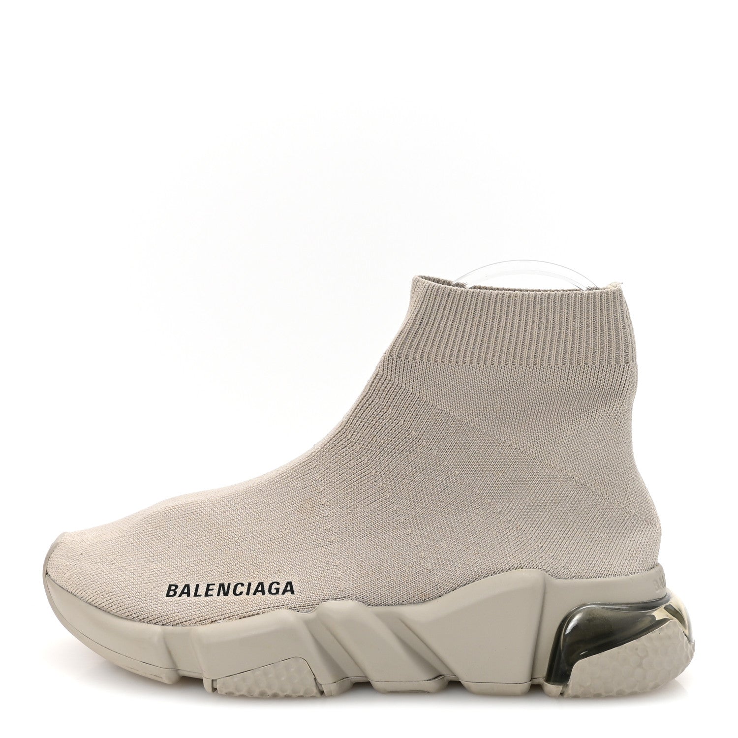 Balenciaga Technical 3D Recycled Knit Clear Sole Womens Speed Sneakers 35 Sand 1 of 10