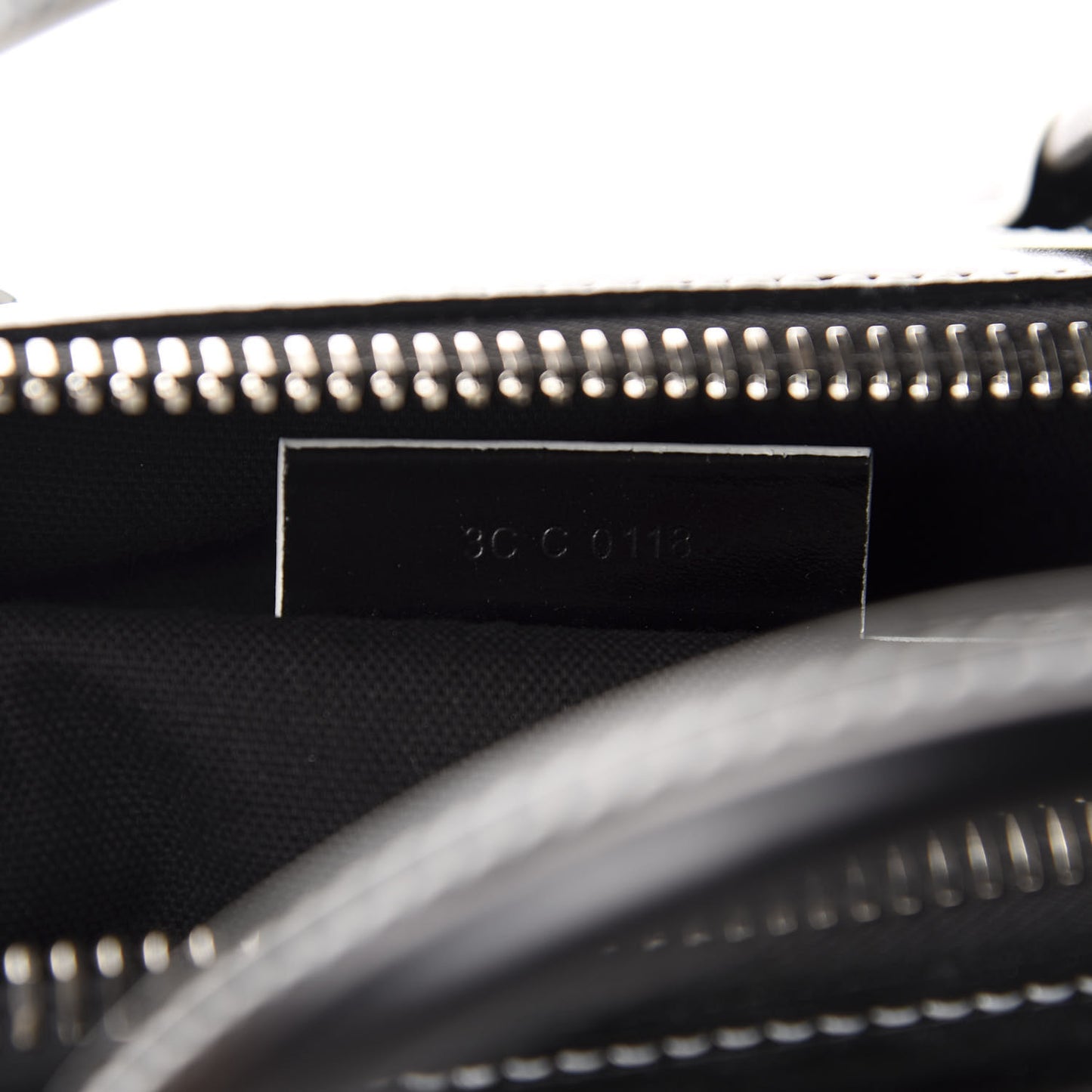 Calfskin Contrast Topstitch Small Antigona Black White