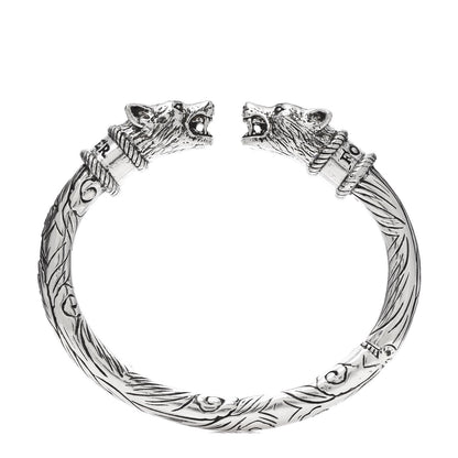 Gucci Sterling Silver Anger Forest Wolf Cuff Bracelet 3 of 5