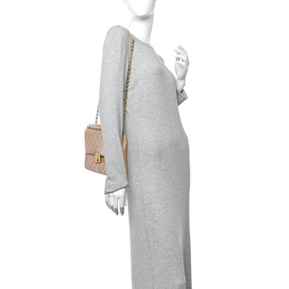 Chanel Lambskin Quilted Large Chic With Me Flap Beige 2 of 11