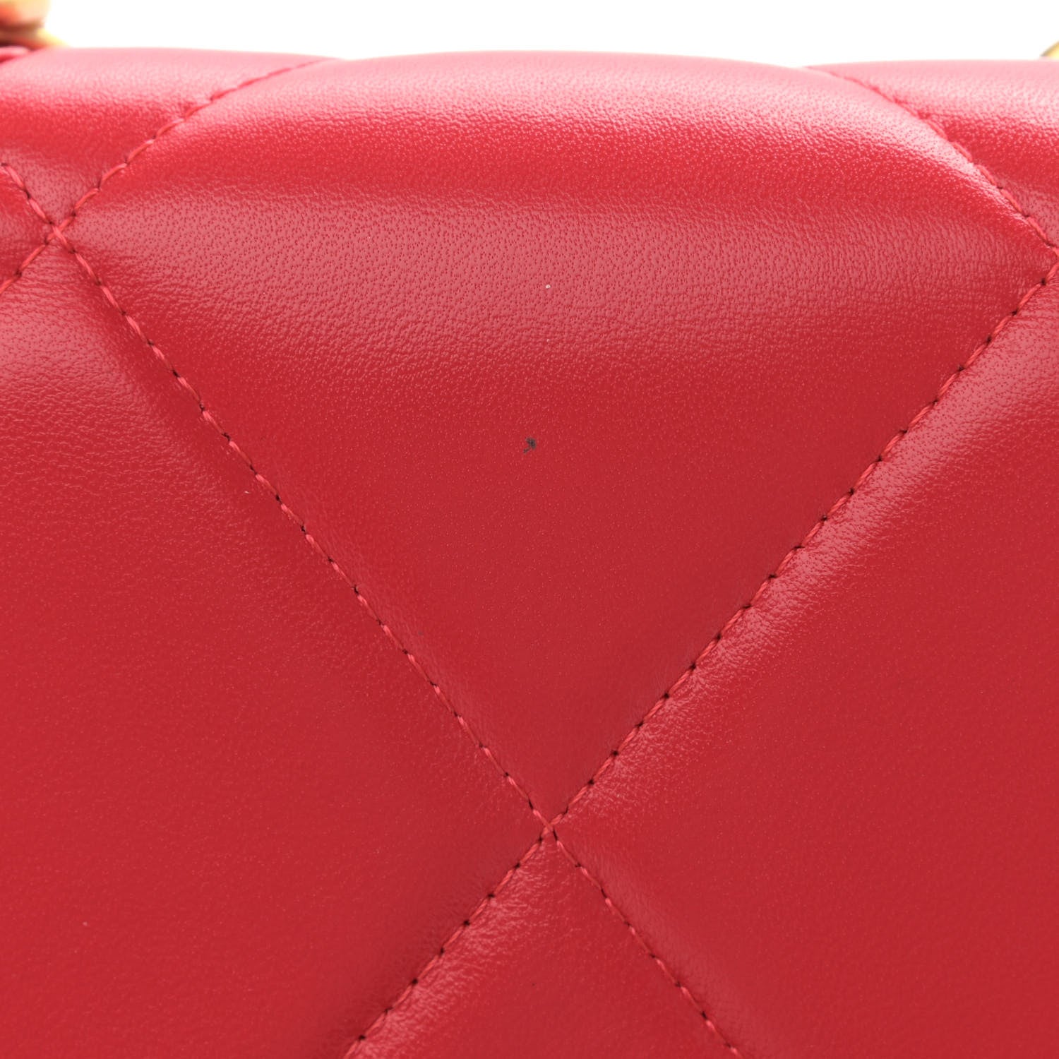 Chanel Goatskin Quilted Chanel 19 Wallet On Chain WOC Red 12 of 15
