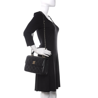 Chanel Lambskin Quilted Small Trendy CC Dual Handle Flap Bag Black 2 of 10