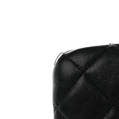 Chanel Lambskin Quilted Large Vintage Mademoiselle Cosmetic Case Black 9 of 12