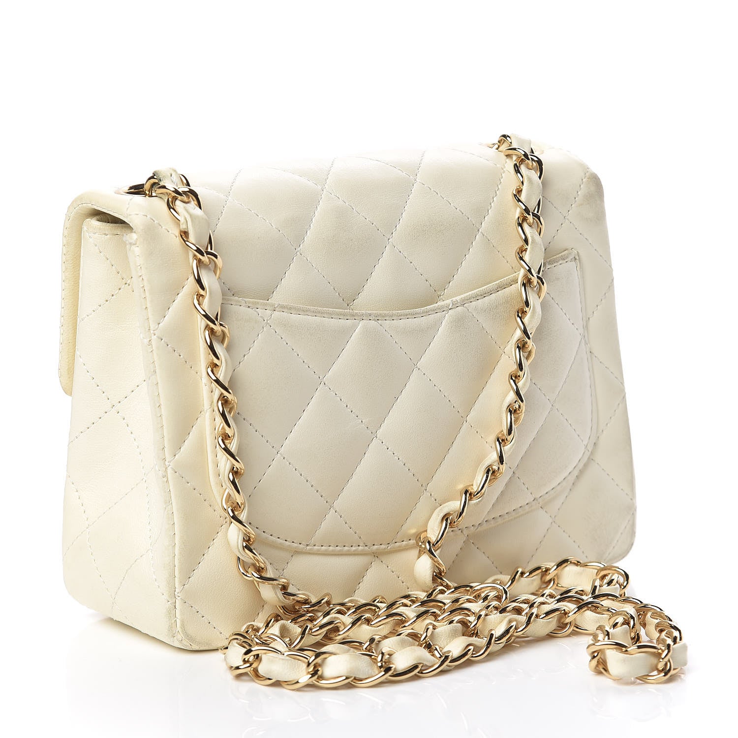 Chanel Lambskin Quilted Mini Square Flap White 3 of 31