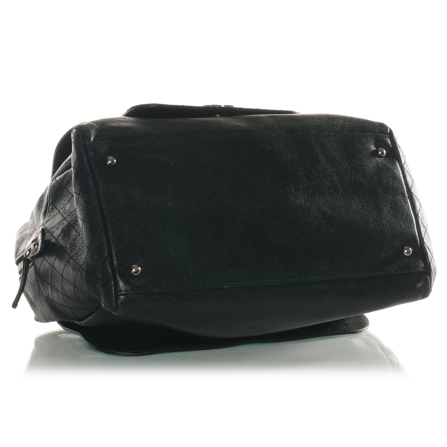 Glazed Caviar Pocket In The City Tote Black