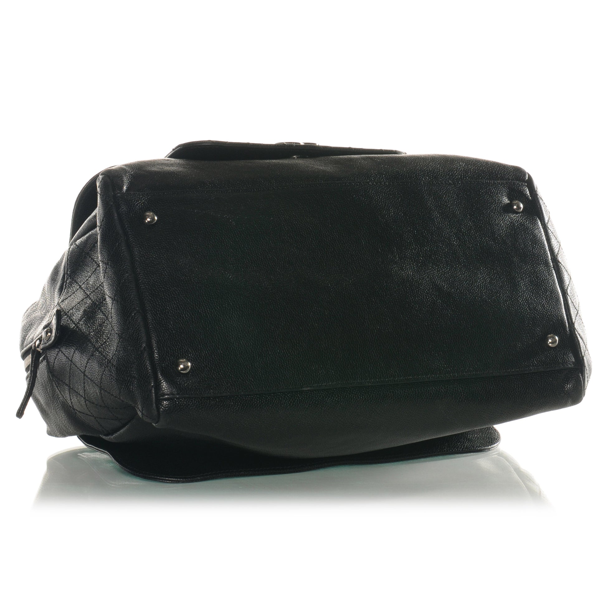 Chanel Glazed Caviar Pocket In The City Tote Black 4 of 8