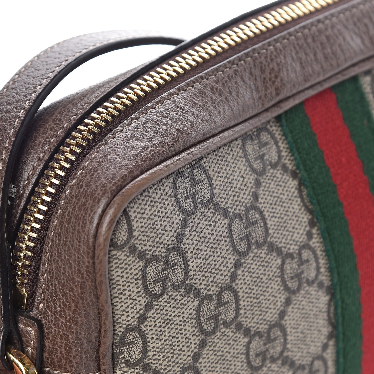 GG Supreme Monogram Web Mini Ophidia Shoulder Bag Brown